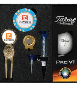타이틀리스트 Pro V1 골프용품세트(골드)